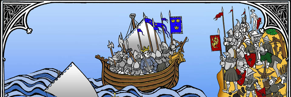 Kung Erikoch biskop Henrik anländer till Finland för att kuva fi